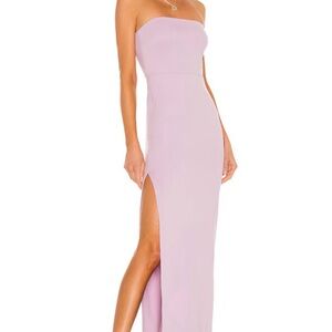 NBD Strapless Lavender Gown